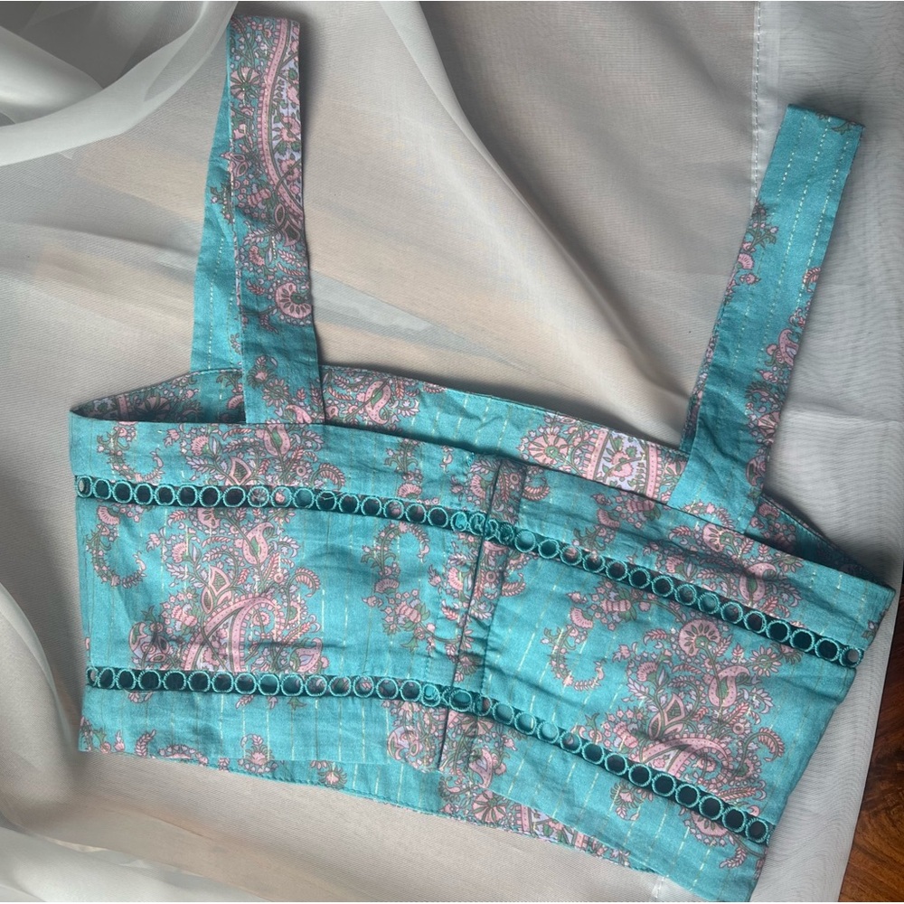Zimmermann Realm Paisley Square Crop Top - Picture 5 of 7